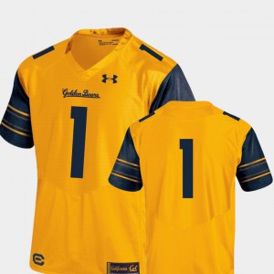 Gold Mens Performance Premier College Football #1 Cal Bears Jersey