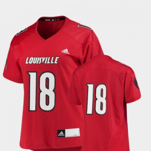 #18 Replica Louisville Jersey Women Red College Football