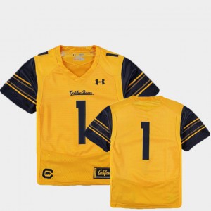 Gold #1 College Football Cal Bears Jersey Youth Finished Replica
