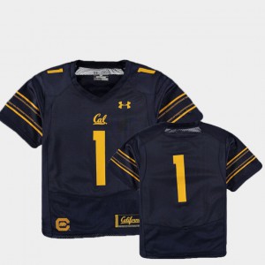 Finished Replica #1 Youth(Kids) College Football Cal Bears Jersey Navy